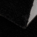 Faina Solid Black Shag Washable Area Rug - Clearance Faina Solid Black Shag Washable Area Rug - Clearance