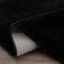 Faina Solid Black Shag Washable Area Rug - Clearance Faina Solid Black Shag Washable Area Rug - Clearance