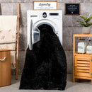 Faina Solid Black Shag Washable Area Rug - Clearance Faina Solid Black Shag Washable Area Rug - Clearance