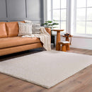 Faina Solid Cream Shag Washable Area Rug - Clearance Faina Solid Cream Shag Washable Area Rug - Clearance