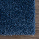 Faina Solid Dark Blue Shag Washable Area Rug - Clearance Faina Solid Dark Blue Shag Washable Area Rug - Clearance