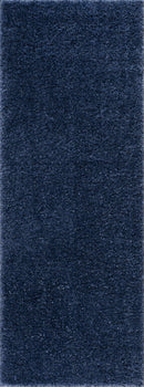 Faina Solid Dark Blue Shag Washable Area Rug - Clearance Faina Solid Dark Blue Shag Washable Area Rug - Clearance