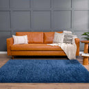 Faina Solid Dark Blue Shag Washable Area Rug - Clearance Faina Solid Dark Blue Shag Washable Area Rug - Clearance