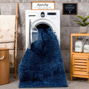 Faina Solid Dark Blue Shag Washable Area Rug - Clearance Faina Solid Dark Blue Shag Washable Area Rug - Clearance