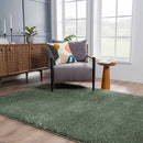 Faina Solid Green Shag Washable Area Rug - Clearance Faina Solid Green Shag Washable Area Rug - Clearance