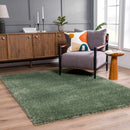 Faina Solid Green Shag Washable Area Rug - Clearance Faina Solid Green Shag Washable Area Rug - Clearance