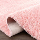 Faina Solid Pink Shag Washable Area Rug - Clearance Faina Solid Pink Shag Washable Area Rug - Clearance
