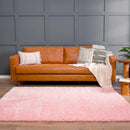 Faina Solid Pink Shag Washable Area Rug - Clearance Faina Solid Pink Shag Washable Area Rug - Clearance