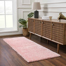 Faina Solid Pink Shag Washable Area Rug - Clearance Faina Solid Pink Shag Washable Area Rug - Clearance