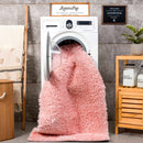 Faina Solid Pink Shag Washable Area Rug - Clearance Faina Solid Pink Shag Washable Area Rug - Clearance