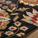 Heaters Black Floral Wool Carpet Heaters Black Floral Wool Carpet