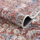 Burgundy Holi-2303 Washable Area Rug Burgundy Holi-2303 Washable Area Rug