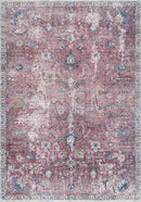 Burgundy Holi-2303 Washable Area Rug Burgundy Holi-2303 Washable Area Rug