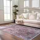 Burgundy Holi-2303 Washable Area Rug Burgundy Holi-2303 Washable Area Rug