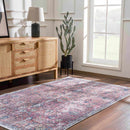 Burgundy Holi-2303 Washable Area Rug Burgundy Holi-2303 Washable Area Rug