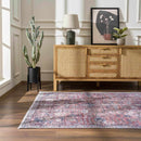 Burgundy Holi-2303 Washable Area Rug Burgundy Holi-2303 Washable Area Rug