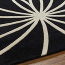 Davison Black Geometric Wool Carpet Davison Black Geometric Wool Carpet