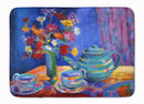 Blue Tea by Wendy Hoile Machine Washable Memory Foam Mat HWH0010RUG Blue Tea by Wendy Hoile Machine Washable Memory Foam Mat HWH0010RUG