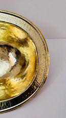 Unlacquered Brass Sink - Hammered Oval Drop-in Bathroom Sink Unlacquered Brass Sink - Hammered Oval Drop-in Bathroom Sink