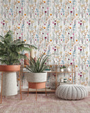 Colorful Wildflowers Herbarium Wallpaper Colorful Wildflowers Herbarium Wallpaper