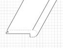 Vinyl Flush Stairnose Molding - 8 linear ft Vinyl Flush Stairnose Molding - 8 linear ft
