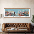 Allentown Pennsylvania Panoramic Painting, Mid Century Modern Framed Canvas Print, Retro Pop Art Travel Poster, Office Art, City Print Allentown Pennsylvania Panoramic Painting, Mid Century Modern Framed Canvas Print, Retro Pop Art Travel Poster, Office Art, City Print