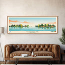 Allequash Lake Wisconsin Framed Canvas Print, Panoramic Wall Art, Midcentury Modern, Pop Art, Travel Poster, Living Room Decor Allequash Lake Wisconsin Framed Canvas Print, Panoramic Wall Art, Midcentury Modern, Pop Art, Travel Poster, Living Room Decor