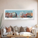 Allentown Pennsylvania Panoramic Painting, Mid Century Modern Framed Canvas Print, Retro Pop Art Travel Poster, Office Art, City Print Allentown Pennsylvania Panoramic Painting, Mid Century Modern Framed Canvas Print, Retro Pop Art Travel Poster, Office Art, City Print