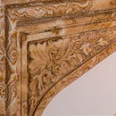 Honey Onyx Translucent Natural Stone French Villa Style Hand-carved Fireplace Surround (W)6" (L)57" (H)52" Honey Onyx Translucent Natural Stone French Villa Style Hand-carved Fireplace Surround (W)6" (L)57" (H)52"