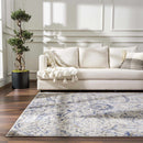 Georgiana Blue & Beige Oushak Rug Georgiana Blue & Beige Oushak Rug