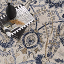 Georgiana Blue & Beige Oushak Rug Georgiana Blue & Beige Oushak Rug