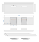 Imperial White Marble Double Sink Above Vanity Wall-mount Bathroom Sink (W)21" (L)80" (H)8" Imperial White Marble Double Sink Above Vanity Wall-mount Bathroom Sink (W)21" (L)80" (H)8"
