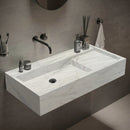 Imperial Marble Modern Rectangular Sink Wall-mount Bathroom Sink (W)18" (L)48" (H)8" Imperial Marble Modern Rectangular Sink Wall-mount Bathroom Sink (W)18" (L)48" (H)8"