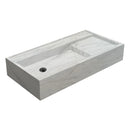 Imperial Marble Modern Rectangular Sink Wall-mount Bathroom Sink (W)18" (L)48" (H)8" Imperial Marble Modern Rectangular Sink Wall-mount Bathroom Sink (W)18" (L)48" (H)8"