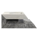 Imperial White and Tundra Gray Marble Designer Wall-mount Bathroom Sink (W)18" (L)32" (H)24" Imperial White and Tundra Gray Marble Designer Wall-mount Bathroom Sink (W)18" (L)32" (H)24"