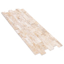 Ivory Beige Ledger 3D Panel 6"x24" Split-face Natural Travertine Wall Tile Ivory Beige Ledger 3D Panel 6"x24" Split-face Natural Travertine Wall Tile