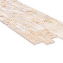 Ivory Beige Ledger 3D Panel 6"x24" Split-face Natural Travertine Wall Tile Ivory Beige Ledger 3D Panel 6"x24" Split-face Natural Travertine Wall Tile