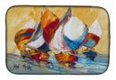 Boat Race Dish Drying Mat β Absorbent, Artistic Kitchen Essentials JMK1029DDM Boat Race Dish Drying Mat β Absorbent, Artistic Kitchen Essentials JMK1029DDM