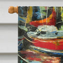 Boat Talk Sailboats Flag Canvas House Size JMK1164CHF Boat Talk Sailboats Flag Canvas House Size JMK1164CHF