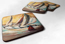 Boat Race Sailboats Coasters - Set of 4 Lightweight Foam, Absorbent Drink Coasters JMK1244FC Boat Race Sailboats Coasters - Set of 4 Lightweight Foam, Absorbent Drink Coasters JMK1244FC