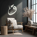 Allah-Vav Calligraphy Metal Wall Art - Elegant Islamic Home Décor - KAF074 Allah-Vav Calligraphy Metal Wall Art - Elegant Islamic Home Décor - KAF074