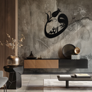 Allah-Vav Calligraphy Metal Wall Art - Elegant Islamic Home Décor - KAF074 Allah-Vav Calligraphy Metal Wall Art - Elegant Islamic Home Décor - KAF074