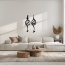 Allah & Muhammed Arabic Calligraphy Wall Art - Modern Islamic Metal Decor- KAF253 Allah & Muhammed Arabic Calligraphy Wall Art - Modern Islamic Metal Decor- KAF253