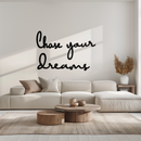 Chase Your Dreams Quote Metal Wall Art – Inspirational Word Sign in Black for Home and Office Decor- KAF454 Chase Your Dreams Quote Metal Wall Art – Inspirational Word Sign in Black for Home and Office Decor- KAF454