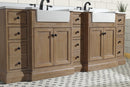 Kelly 84" Bathroom Vanity Weathered Fir - White Engineered Countertop Kelly 84" Bathroom Vanity Weathered Fir - White Engineered Countertop