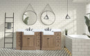 Kelly 84" Bathroom Vanity Weathered Fir - White Engineered Countertop Kelly 84" Bathroom Vanity Weathered Fir - White Engineered Countertop