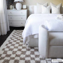 Kieu Taupe Checkered Shag Rug Kieu Taupe Checkered Shag Rug