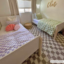 Kieu Taupe Checkered Shag Rug Kieu Taupe Checkered Shag Rug