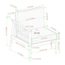 Circa Modern 6-Piece Spindle Solid Wood Outdoor Sectional and Coffee Table Circa Modern 6-Piece Spindle Solid Wood Outdoor Sectional and Coffee Table