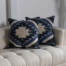 Shepardsville Navy Kilim Pattern Throw Pillow Shepardsville Navy Kilim Pattern Throw Pillow